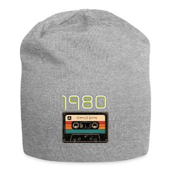 Road trip néon des années 1980 sur cassette - Bonnet en jersey - gris chiné - Devant