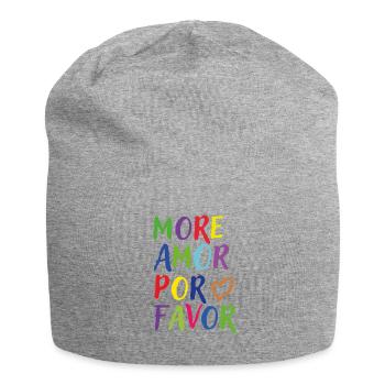 More Amor por Favor - Jersey-Beanie - Grau meliert - Vorne
