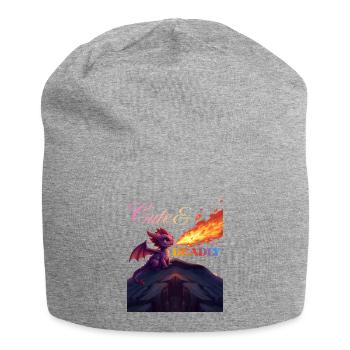 Cute&Deadly Dragon - Jersey Beanie - heather grey - Front