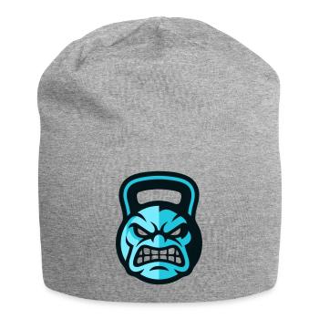 Logo kettlebell d’entraînement - Bonnet en jersey - gris chiné - Devant