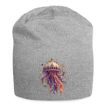 Golden dome Fairy jellyfish - Jersey Beanie - heather grey - Front
