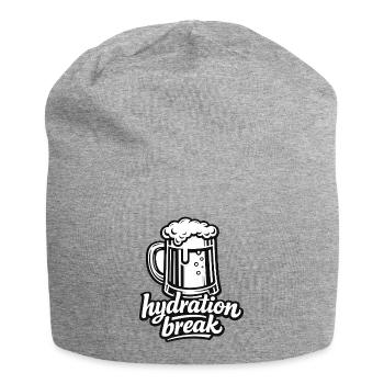 Trinkpause Bier - Jersey-Beanie - Grau meliert - Vorne