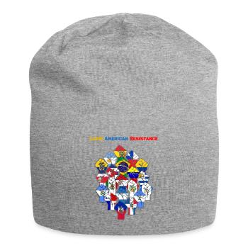 Lateinamerikanische Widerstands-Mosaikfaust - Jersey-Beanie - Grau meliert - Vorne
