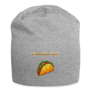 Food Is Art ... Taco - Jersey Beanie - heather grey - Front