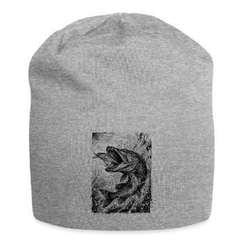 Pike on the Wobbler | Classic Collection - Jersey Beanie - heather grey - Front