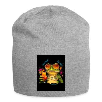 Sunny Frog Cocktail - Jersey Beanie - heather grey - Front