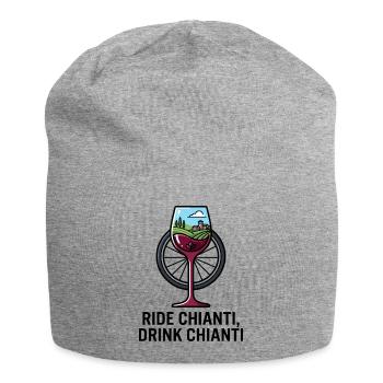 Reiten Sie Chianti Trinken Chianti Radfahren Weinkunst - Jersey-Beanie - Grau meliert - Vorne