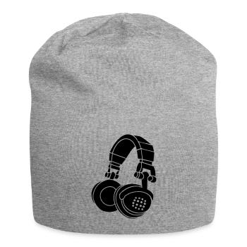 headphones - Jersey Beanie - heather grey - Front