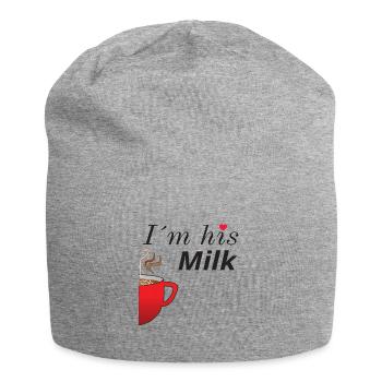 Comme le café et le lait - lait de chemise de couple de partenaire - Bonnet en jersey - gris chiné - Devant