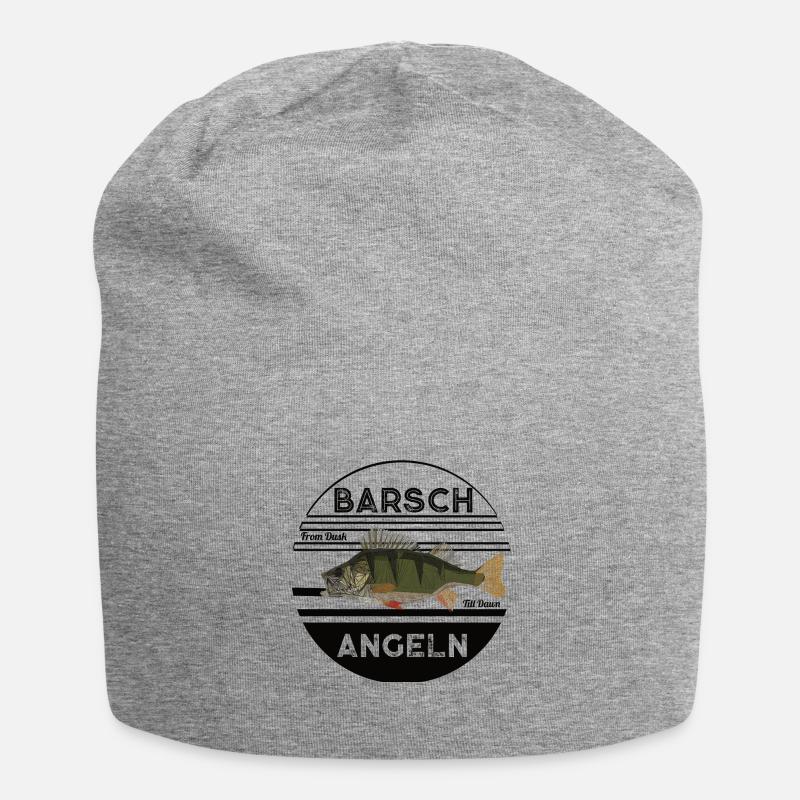 Perche rétro pêche au noir - Bonnet en jersey - gris chiné