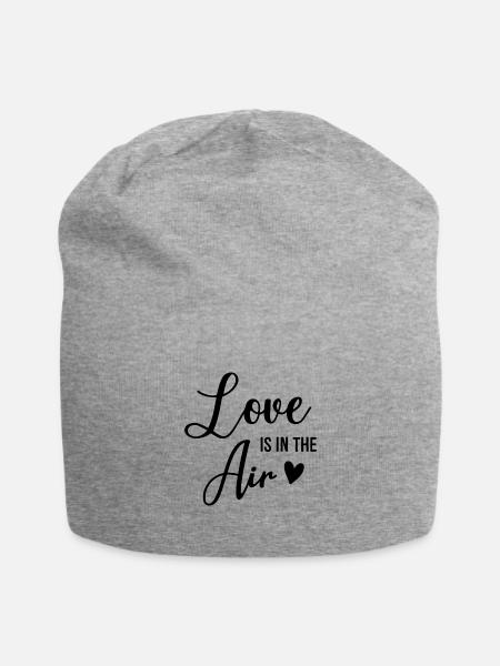 Love Is In The Air - Jersey-Beanie - Grau meliert