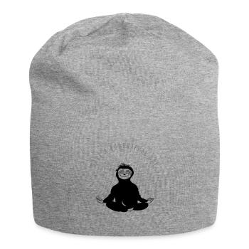 sloth animal bouddha spiritual slow yoga meditation - Bonnet en jersey - gris chiné - Devant