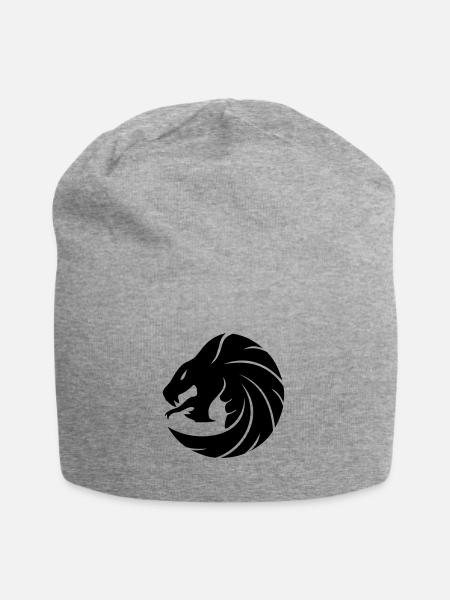 Drachenschlange - Jersey-Beanie - Grau meliert