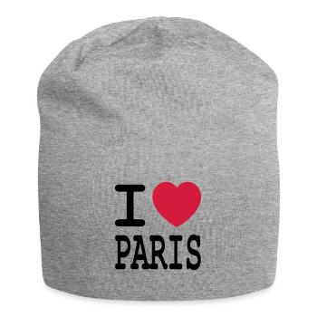 I love Paris - Jersey Beanie - heather grey - Front