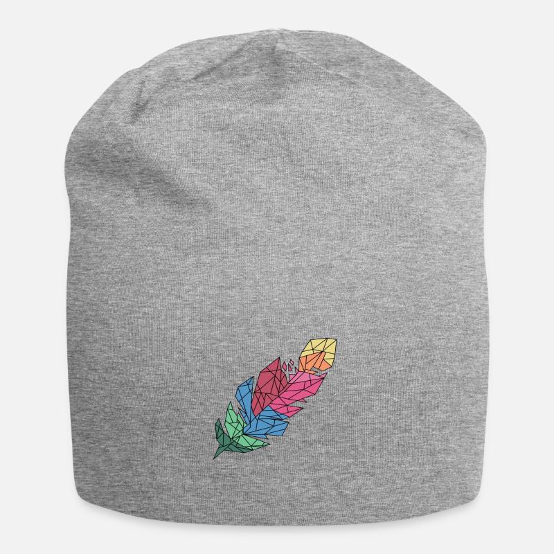 Feder - Jersey-Beanie - Grau meliert