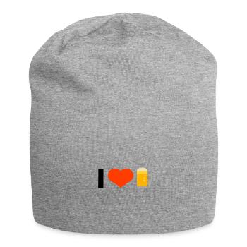 I love - Jersey-Beanie - Grau meliert - Vorne