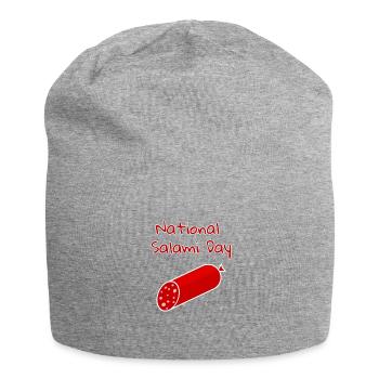 National salami day - Jersey Beanie - heather grey - Front