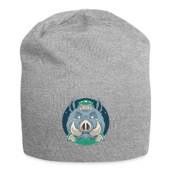 Bear EY! Rumble in the Jungle! Wild boar good - Jersey Beanie - heather grey - Front