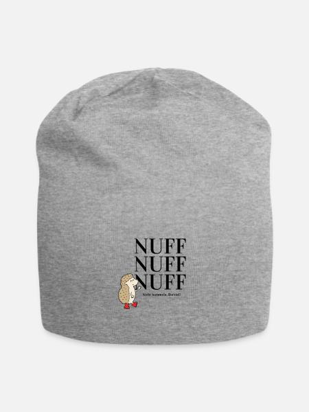 Nuff nuff nuff - Nicht bummeln Borstel! - schwarz - Jersey-Beanie - Grau meliert