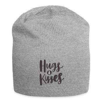 HUGS & KISSES - Jersey-Beanie - Grau meliert - Vorne