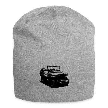 Klassischer Geländewagen - Jersey-Beanie - Grau meliert - Vorne