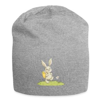 Cute Easter bunny - Jersey Beanie - heather grey - Front