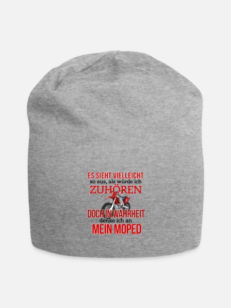 Mein Moped Theme Shirt - Jersey-Beanie - Grau meliert