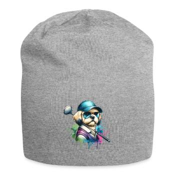 Bolonka Golfeurs Terrain de golf Propriétaires de chiens - Bonnet en jersey - gris chiné - Devant