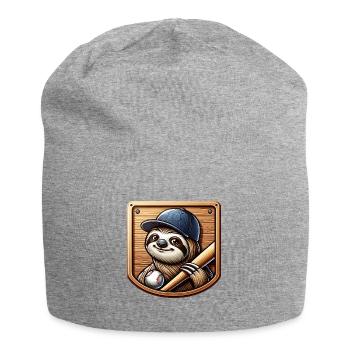 Conception de baseball sport Cool Sloth Pitcher - Bonnet en jersey - gris chiné - Devant