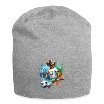 Dachshund Soccer Player Wiener Dog Fan - Jersey Beanie - heather grey - Front