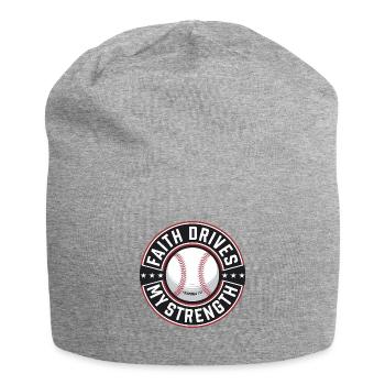 I Can Do Everything Through Christ Baseball Christian - Jersey Beanie - heather grey - Front
