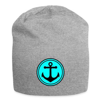 Anchor Icon - Jersey Beanie - heather grey - Front