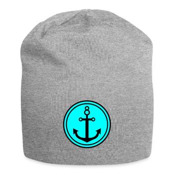 Anker - Jersey-Beanie - Grau meliert - Vorne