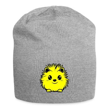 hérisson animal bébé - Bonnet en jersey - gris chiné - Devant