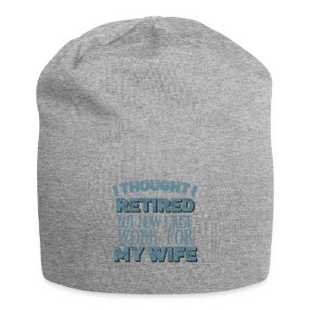 Ruhestand - Rente - Jersey-Beanie - Grau meliert - Vorne
