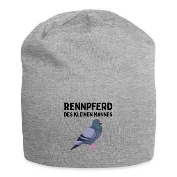 Rennpferd des kleinen Mannes Brieftaube Geburtstag - Jersey-Beanie - Grau meliert - Vorne