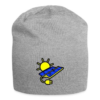 Photovoltaik Anlage Solar Energie - Jersey-Beanie - Grau meliert - Vorne