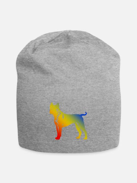 American Staffordshire Terrier Hund - Jersey-Beanie - Grau meliert