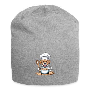 Dog Chef Dog Friends Gift Cookie Cookies - Jersey Beanie - heather grey - Front