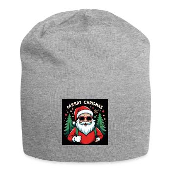 Weihnachtsmann Xmas Lustig Geschenke Weihnachten - Jersey-Beanie - Grau meliert - Vorne