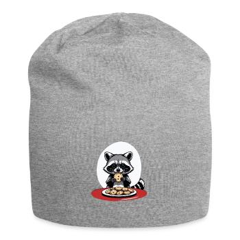Waschbär Weihnachten Cookies Kekse Geschenk Süß - Jersey-Beanie - Grau meliert - Vorne