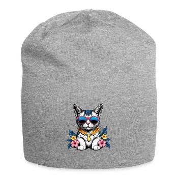 Vacances pour chat Vacances pour chat Vacances pour chat Hawaï Île Mer - Bonnet en jersey - gris chiné - Devant
