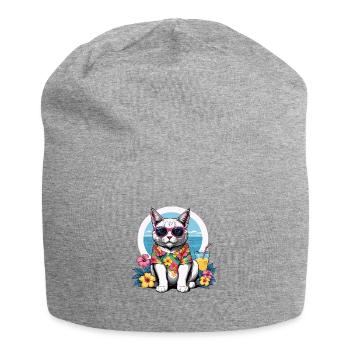Cat Vacation Vacation Cat Vacation Hawaii Island Sea - Jersey Beanie - heather grey - Front