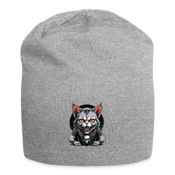 Cat Rocker Cat HardRock Gift - Bonnet en jersey - gris chiné - Devant