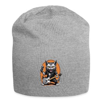 Cat Rocker Cat HardRock Gift - Bonnet en jersey - gris chiné - Devant