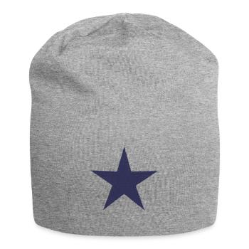 ETOILE. STAR. ETOILES. FÊTE. ANNIVERSAIRE. NOËL. - Bonnet en jersey - gris chiné - Devant