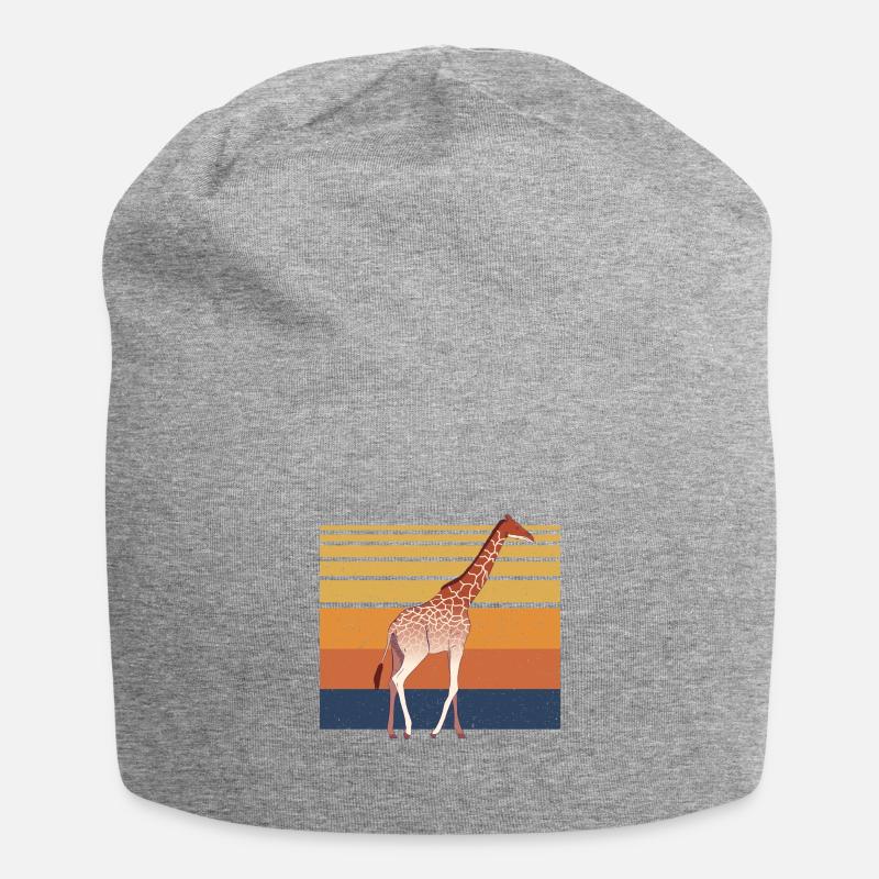 Giraffe - Jersey-Beanie - Grau meliert