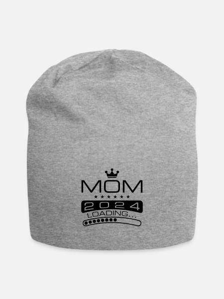 Mama 2024 Loading Mom - Jersey-Beanie - Grau meliert