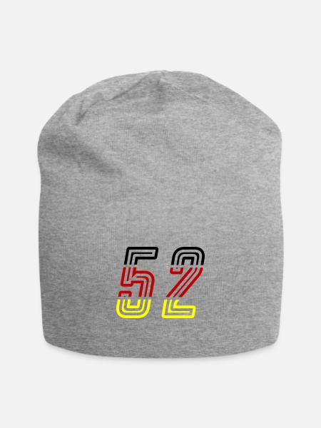 52 Zahl Symbol Germany - Jersey-Beanie - Grau meliert