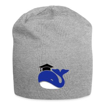 Wal mit Doktorhut Doktorand Doktorarbeit Promotion - Jersey-Beanie - Grau meliert - Vorne